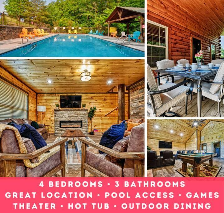 Adventure Retreat/Cabin/Pool+Hot Tub/Game Room+Theater Sevierville Zewnętrze zdjęcie